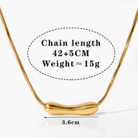 304 Stainless Steel 14K Gold Plated White Gold Plated Gold Plated Casual Solid Color Pendant Necklace main image 5