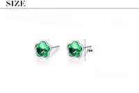 1 Pair Simple Style Flower Plating Inlay Copper Artificial Crystal Ear Studs main image 2