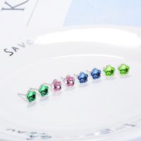 1 Pair Simple Style Flower Plating Inlay Copper Artificial Crystal Ear Studs main image 7