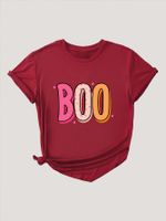 Women's T-shirt Short Sleeve T-Shirts Round Casual Letter main image 2