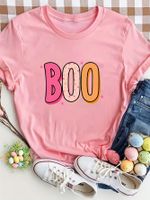 Women's T-shirt Short Sleeve T-Shirts Round Casual Letter main image 4
