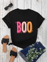 Women's T-shirt Short Sleeve T-Shirts Round Casual Letter main image 7