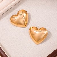 1 Pair Classic Style Heart Shape Plastic Ear Studs main image 3