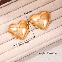 1 Pair Classic Style Heart Shape Plastic Ear Studs main image 5