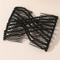 Women's Casual Simple Style Round Artificial Pearl Plastic Resin Beaded Insert Comb sku image 3