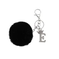 Simple Style Solid Color Alloy Plush Keychain main image 6