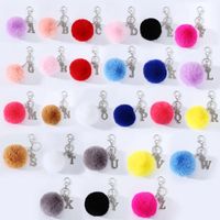 Simple Style Solid Color Alloy Plush Keychain main image 3