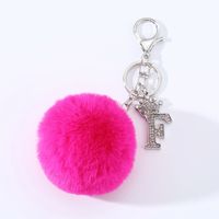 Simple Style Solid Color Alloy Plush Keychain sku image 6