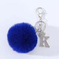 Simple Style Solid Color Alloy Plush Keychain sku image 11