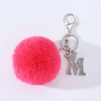 Simple Style Solid Color Alloy Plush Keychain sku image 13