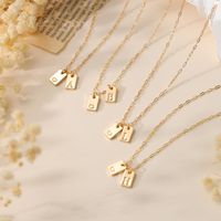 Copper 14K Gold Plated Vintage Style Simple Style Letter Heart Shape Pendant Necklace main image 5