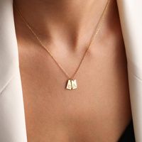 Copper 14K Gold Plated Vintage Style Simple Style Letter Heart Shape Pendant Necklace main image 1