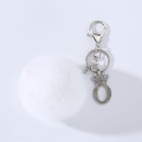 Simple Style Solid Color Alloy Plush Keychain sku image 15
