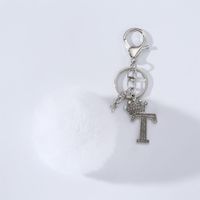 Simple Style Solid Color Alloy Plush Keychain sku image 20
