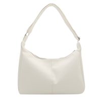 Women's Large Pu Leather Solid Color Basic Classic Style Pillow Shape Zipper Crossbody Bag sku image 2