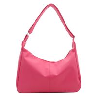 Women's Large Pu Leather Solid Color Basic Classic Style Pillow Shape Zipper Crossbody Bag sku image 5
