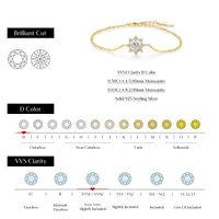Sterling Silver 14K Gold Plated IG Style Elegant Lady Plating Inlay Anchor Snowflake Moissanite Bracelets main image 5