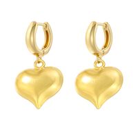 1 Pair Casual Vintage Style Simple Style Pentagram Heart Shape Plating Copper Drop Earrings Ear Studs sku image 5