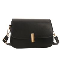 Women's Small Pu Leather Solid Color Elegant Vintage Style Square Lock Clasp Crossbody Bag sku image 4