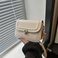 Women's Small Pu Leather Solid Color Classic Style Lock Clasp Crossbody Bag main image 2