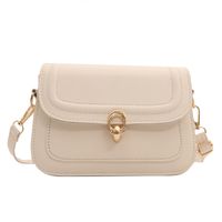 Women's Small Pu Leather Solid Color Classic Style Lock Clasp Crossbody Bag sku image 3