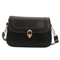 Women's Small Pu Leather Solid Color Classic Style Lock Clasp Crossbody Bag sku image 4