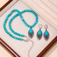 Classical Color Block Synthetic Resin Alloy Beaded Women's Jewelry Set main image 3