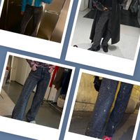 Femmes Extérieur Du Quotidien Vêtement De Rue Couleur Unie Toute La Longueur Jeans main image 2