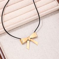 Wholesale Jewelry IG Style Bow Knot 201 Stainless Steel Necklace main image 4