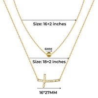 Copper 14K Gold Plated IG Style Casual Classic Style Plating Inlay Cross Star Butterfly Zircon Pendant Necklace main image 3