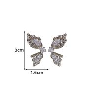 1 Pièce Décontractée Élégant Dame Papillon Incruster Le Cuivre Zircon Clips D'oreille main image 2