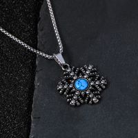304 Stainless Steel Modern Style Classic Style Inlay Snowflake Acrylic Pendant Necklace main image 6