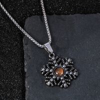 304 Stainless Steel Modern Style Classic Style Inlay Snowflake Acrylic Pendant Necklace main image 10