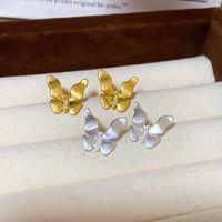 1 Pair Elegant Lady Classic Style Butterfly Copper Ear Studs main image 3