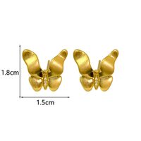 1 Pair Elegant Lady Classic Style Butterfly Copper Ear Studs main image 2
