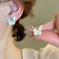 1 Pair Elegant Lady Classic Style Butterfly Copper Ear Studs main image 5
