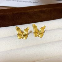 1 Pair Elegant Lady Classic Style Butterfly Copper Ear Studs main image 6