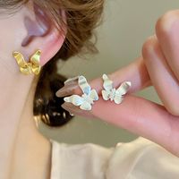 1 Pair Elegant Lady Classic Style Butterfly Copper Ear Studs main image 1