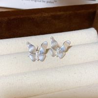 1 Pair Elegant Lady Classic Style Butterfly Copper Ear Studs main image 7