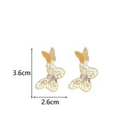1 Pair Elegant Lady Modern Style Butterfly Inlay Copper Zircon Drop Earrings main image 2