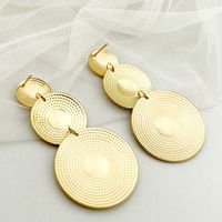 1 Pair Casual Tropical Classic Style Round Patchwork Plating Three-dimensional 304 Stainless Steel Gold Plated Drop Earrings main image 5