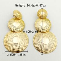1 Pair Casual Tropical Classic Style Round Patchwork Plating Three-dimensional 304 Stainless Steel Gold Plated Drop Earrings sku image 2
