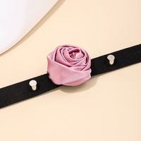 Großhandel Schmuck Einfacher Stil Klassischer Stil Rose Tuch Halsband main image 3