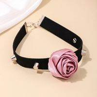 Wholesale Jewelry Simple Style Classic Style Rose Cloth Choker main image 4