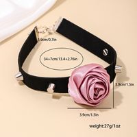 Wholesale Jewelry Simple Style Classic Style Rose Cloth Choker main image 5