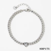 304 Stainless Steel 14K Gold Plated White Gold Plated Gold Plated Casual Beaded Solid Color Bracelets Necklace sku image 2