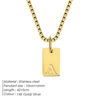 Edelstahl 304 14 Karat Vergoldet Einfacher Stil Buchstabe Halskette Mit Anhänger main image 2