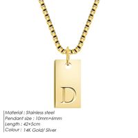 304 Stainless Steel 14K Gold Plated Simple Style Letter Pendant Necklace main image 5