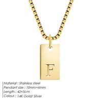 304 Stainless Steel 14K Gold Plated Simple Style Letter Pendant Necklace main image 7
