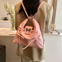 Women's Medium Pu Leather Solid Color Butterfly Streetwear Pillow Shape Zipper Crossbody Bag main image 3